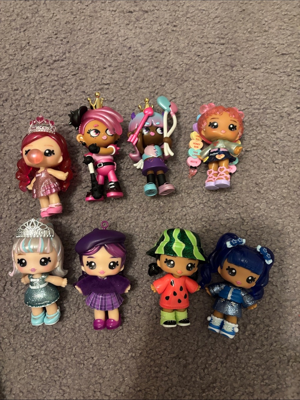 Lot of 8 Yummiland Lipgloss Keychain Dolls